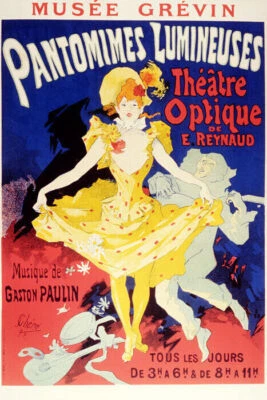 PÓSTER REPRO TEATRO PANTOMIMAS MUSEO GREVIN CERA MUSEO PARÍS FRANCÉS VINTAGE Foto 1 de 3