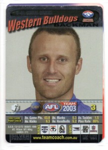 2003 AFL TEAMCOACH SILVER PARALLEL CARD - S-41 Chris GRANT (WESTERN BULLDOGS)
