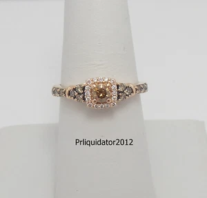 Levian 1/2CT Natural Chocolate Diamond Engagement Wedding Ring 14K Rose Gold - Picture 1 of 13