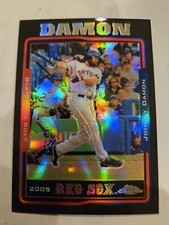 Johnny Damon 2005 Topps Chrome Black Refractor 124/225 #5 Red Sox