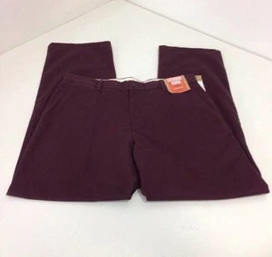 DOCKERS MEN'S SATURDAY KHAKI CLASSIC FIT WRINKLE FREE PANTS 34x34 MAROON NWT $58 - Picture 1 of 6