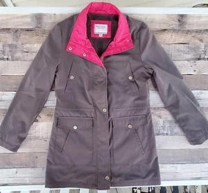 Nautica Women's Size M Full Zip Snap Removable Hood Rain Utility Jacket Coat - Picture 1 of 13