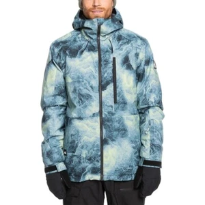 Herren QUIKSILVER Mission Printed Insulated Jacke SPACE STONE/CELERY GREEN - Bild 1 von 2