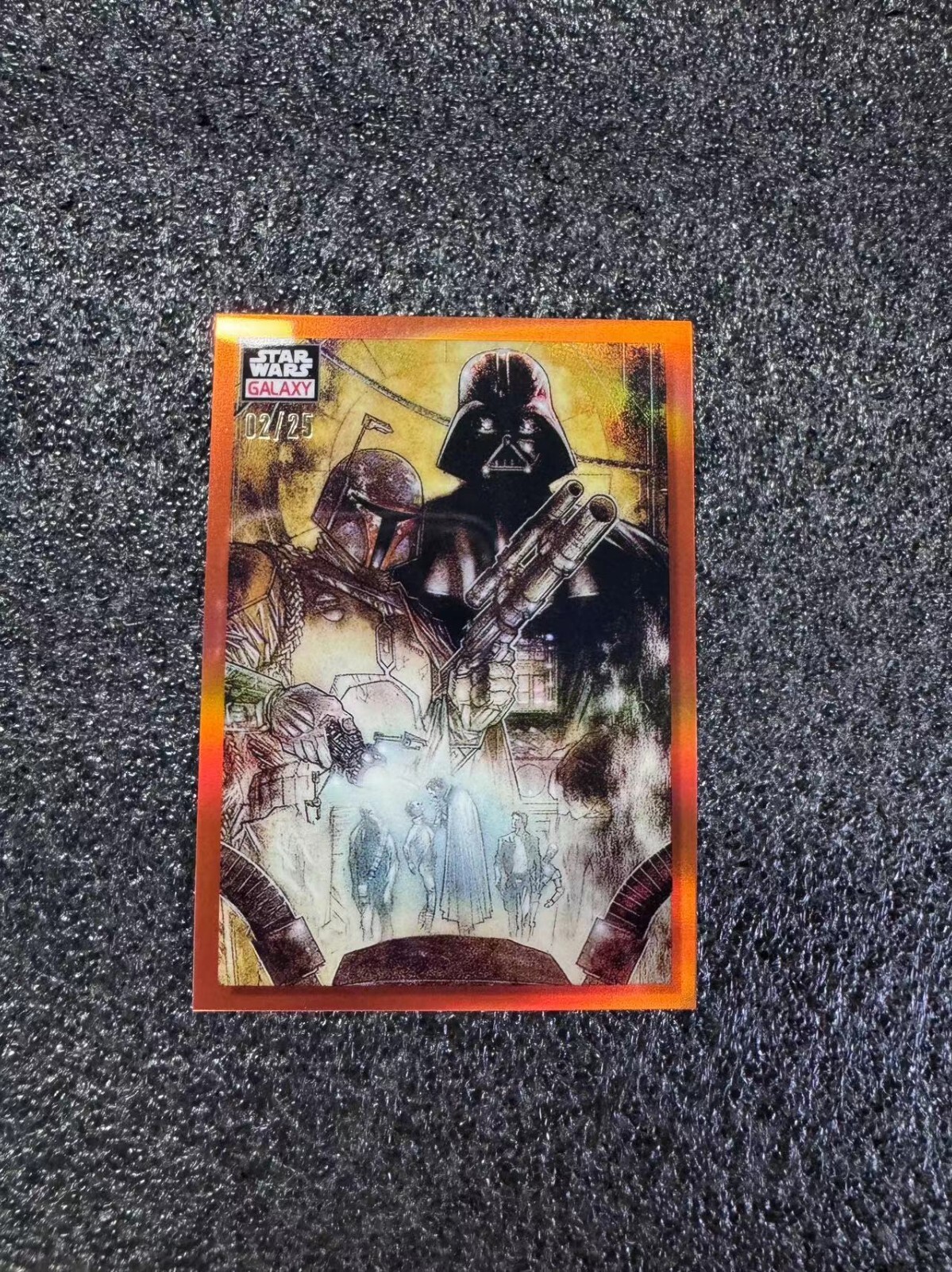 2023 Topps Chrome Star Wars Galaxy Orange Refractor #42 DIABOLIC DUO  02/25