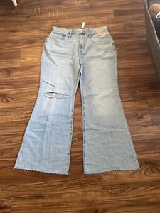 Madewell Baggy Flare Jeans Luzon Wash: Knee Slit Size 30 NJ206 - Picture 1 of 10