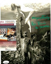 Ricou Browning, Ginger Stanley Signed 8x10 Photo, Creature Black Lagoon, JSA COA