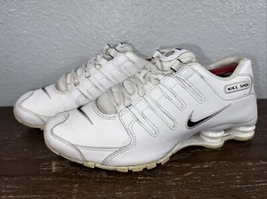 Nike Men's Shox NZ EU Sneakers LV5 White/Black 501524-106 Size US: 8 - Foto 1 di 11