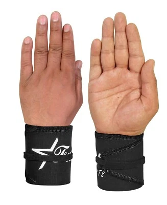 Wrist Wraps Cotton - Gym safety - CrossFit Weight Training Workout - weight lift - Image 1 of 4