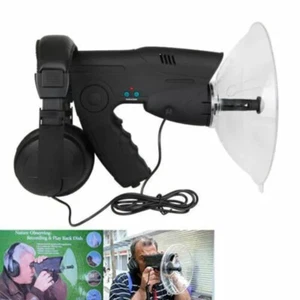 Parabol-Richtmikrofon mit Kopfhörer, Abhörgerät, Geräuschverstärker 100 Meter - Bild 1 von 22