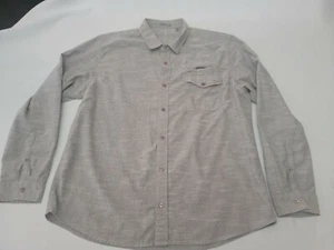 Horny Toad Arne Men's XL Heather Gray Speckled Organic Cotton Button Up Shirt - Picture 1 of 7