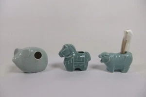 Green Celadon Toothpick Holders Mouse Tiger Horse - Picture 1 of 24