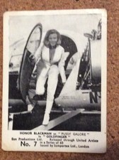 SOMPORTEX-FILM SCENE SERIES JAMES BOND 007 card  #7 Pussy Galore in Goldfinger