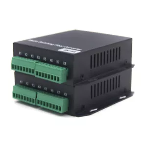 Relé de cierre de contacto seco 4 canales BIDI a fibra óptica convertidor control remoto alarma - Imagen 1 de 5