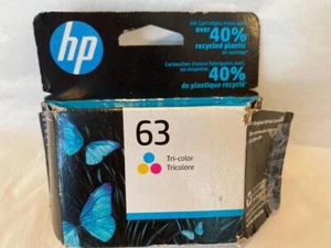 Genuine HP 63 Tri-Color Ink Cartridge Exp 07/2023 - Picture 1 of 2