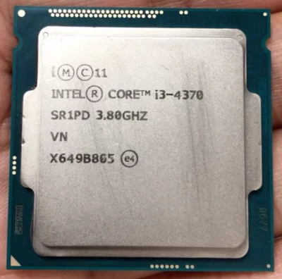 Intel Core I3-4370 LGA1150 3.80GHz 2C/4T 4MB 54W CPU Processor - Image 1 of 2