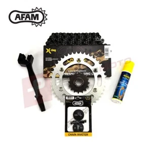 AFAM Recommended Black Chain and Sprocket Kit fits Yamaha XJ6 N / S / F 09-16 - Picture 1 of 2