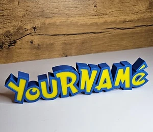 Custom Pokemon Nameplate, Personalized Desk plate, Streamer Gifts - Picture 1 of 12