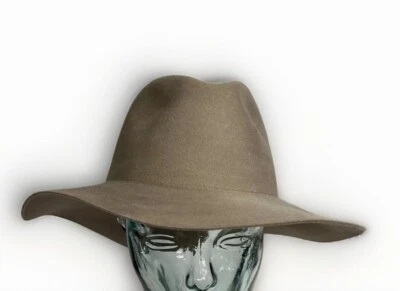 Eugenia Kim Blaine Beige Wool Felt Wide Brim Fedora Hat New Size Large NEW - Image 1 of 4