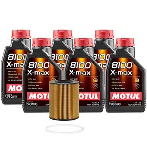 6L Motul 8100 X-MAX 0W-40 Wix Filter Motor Oil Change Kit For LR3 Volvo API SN - Picture 1 of 1