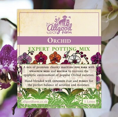 ALLGOOD FARM Orchid Expert Potting Mix | Pumice | Orchid Bark | Biochar | 1L 2L 5L 10L 15L