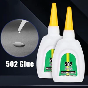 502 Super Colla Istantaneo Asciugatura Rapida Cianoacrilato Adesivo Pelle】 - Foto 1 di 19
