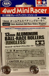 TAMIYA 15437 Mini 4WD 13mm Aluminum Ball-Race Rollers (Ringless) - Picture 1 of 2