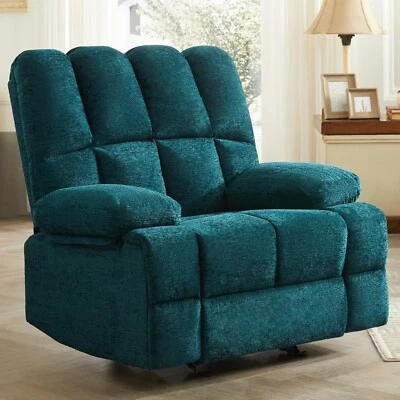Large Grand Manual Recliner Chair Oversized Rocking Chair Overstuffed Sofa Home - Image 1 of 4
