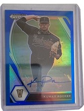 Kumar Rocker 2021 Prizm Draft Picks Blue Rookie Prospect Auto /99!  Rangers!