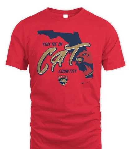 Florida Panthers  Hockey Team You're In Cat Country T-Shirt S-3XL Cover