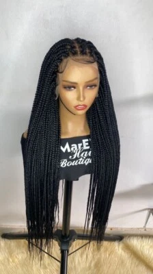 Peluca trenzada..CAJA TRENZAS.Peluca frontal de encaje 32ich largo. Listo para enviar. Foto 1 de 4