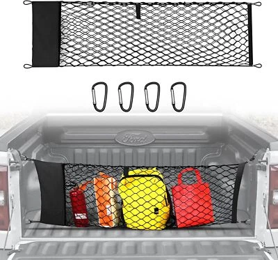 Organizador de malla de almacenamiento estilo sobre red de carga plataforma camioneta cabina Ford Maverick Foto 1 de 4