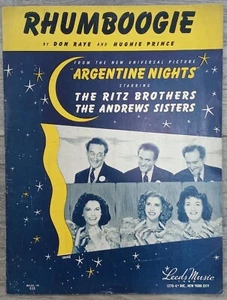 RHUMBOOGIE Don Raye Hughie Prince Noches Argentinas Piano De Colección Partituras 1940 - Imagen 1 de 3