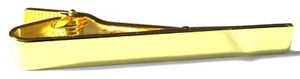 Gold Tie Bar Fix Clip Metal Clasp Plain - Picture 1 of 6