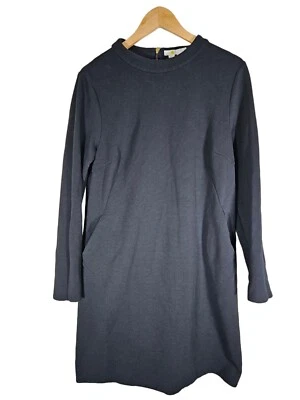 Boden Womens Henrietta Ottoman Dress Black Size 16R Ribbed Mock Neck Knee-Length - Image 1 of 4