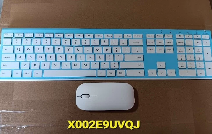 Wireless USB Keyboard with Mouse Combo Mice Set - Blue+White - Image 1 of 1