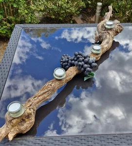 Original-Weinrebenwurzel mit 4 Kerzenhaltern, sehr dekorativ, Rarität - Bild 1 von 6