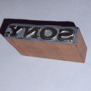 Sony Letterpress Printers Block Antique  - Picture 1 of 12