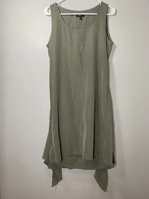 Vestido Drew Para Mujer MEDIANO Verde Oliva Sin Mangas Vaina Corbata Cintura Envoltura *DEFECTUOSO Foto 1 de 4