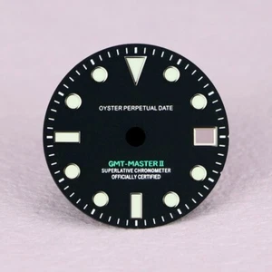 28.5mm dial matt black GMT Series Sub series skx007 for N H34 BGW9 lume - Picture 1 of 23