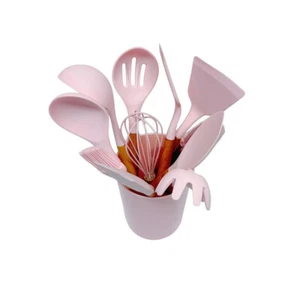 12 Pcs Silicone Cooking Utensils Heat Resistant,Turner Tongs,Spatula,Spoon,Brush - Picture 1 of 12