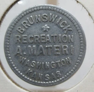 BRUNSWICK RECREATION - A MATERI - WASHINGTON KS - BUENO PARA 10c EN COMERCIO - # 2698 - Imagen 1 de 6