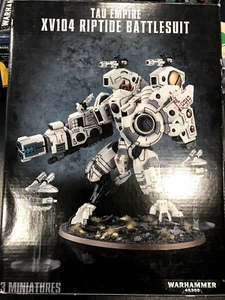 Warhammer 40K Tau Empire Xv104 Riptide Battlesuit (Basecoated Abaddon Black) - Picture 1 of 4