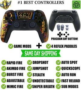 Cyber Plague Pro V4 Modded + 4 Paddles Silent Modz Wireless Controller for PS5 - Picture 1 of 1
