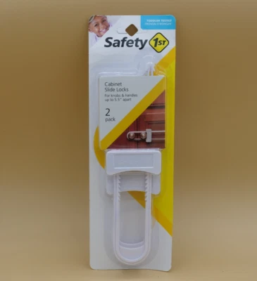 Safety 1st Cabinet Slide Locks 2 pack New - White - Image 1 of 3