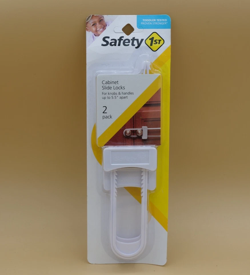 2 Pack Safety 1st Double Door Slide Lock 48481