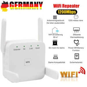 1200MBIT/S WIFI-RANGE EXTENDER INTERNET BOOSTER ROUTER WLAN REPEATER VERSTÄRKER - Bild 1 von 11