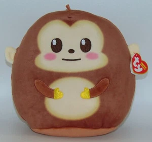 ¡Nuevo! Almohada TY Squishy Beanies MATTEO Monkey (SQUISH-A-BOOS) 10" nueva con etiquetas - Imagen 1 de 1