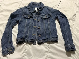 Cherokee Jacket Girls Size 10/12 Blue Denim Button Up Long Sleeve - Picture 1 of 9