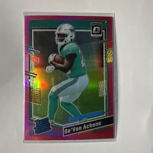 2023 Panini Donruss Optic Devon Achane Rated Rookie Pink Prizm #269 Dolphins RC - Bild 1 von 2