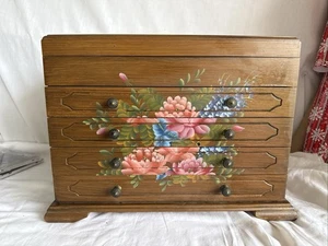 Joyero pintado a mano Museo Thomas Pacconi Clásicos Floral Madera Grande - Imagen 1 de 6